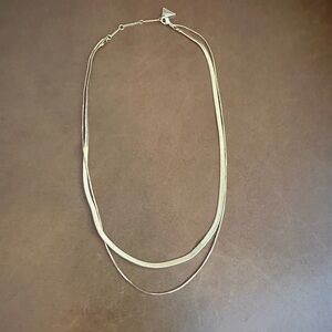 Anthropologie double layered gold necklace
